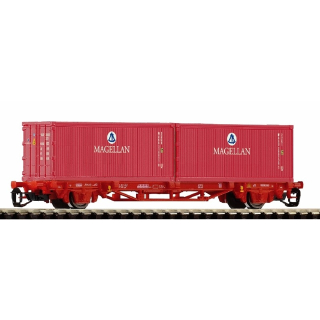 TT-Containertragwagen Lgs 579 2X20 Container MAGELLAN DB AG Epoche V