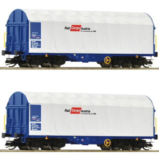 2-tlg. Set: Schiebeplanenwagen der &Ouml;BB Epoche VI