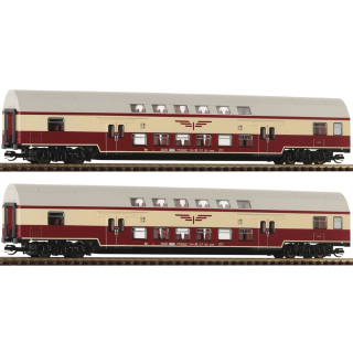 2-tlg. Set 2 Doppelstockwagen "Sputnik" der DR...