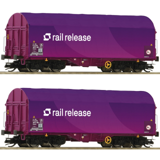 2-tlg. Set: Schiebeplanenwagen der Rail Release Epoche VI
