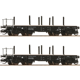 2-tlg. Set: Schwerlast-Flachwagen der DRG Epoche II