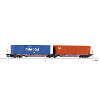 Containertragwagen Sggmrss 578.0 der CD Cargo, Ep. VI
