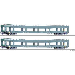 Autotransportwagen-Set der DR, bestehend aus zwei...
